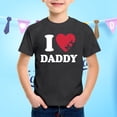 thumbnail image 2 of NAFUU Kids Toddler Boys Girls T-Shirts I Love Daddy Prints Short Sleeve O-Neck Tops Father's Day Casual Summer Tees Shirt For Boys Sizes 3-4 Years, 2 of 4