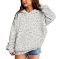 thumbnail image 6 of Girls Hoodies Size 10-12 Crewneck Leopard Print Girls Sweatshirt Casual Long Sleeve Pullover Top Winter Cute Fleece Teen Sweatshirts, 6 of 6