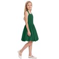 thumbnail image 6 of IBTOM CASTLE Kids Girls Halter Bubble Ruffle Dress Summer Sleeveless A-line Solid Color Midi Dress Elegant Formal Prom Gown Green, 6 of 7