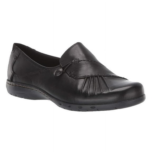 Cobb Hill Paulette Slip-On Shoes Womens Black Leather Size 7 Wide CAG01BK