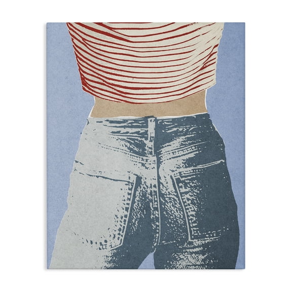 Stupell Industries Art Deco Favorite Jeans Vintage Canvas Art, 16 x 20, by Victoria Barnes