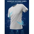 thumbnail image 3 of BALEAF Men's Running Shirts Quick Dry Short Sleeve Tops UPF30+ Moisture Wicking Athletic T-Shirt for Trail Workout Size L, 3 of 8