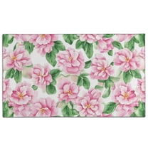 Pioneer Flower Floral Print Pattern Door Rugs,Washable Non Slip Door Mats Indoor,Decorative Door Mats,Entry Mat Indoor for Entrance,Bedroom,Kitchen,Bathroom,17"x30"