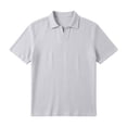 thumbnail image 6 of RongHuan Mens Casual T-Shirts Short Sleeve Textured Knit V Neck Shirt Casual Golf Shirts Stylish Solid Color Tops, 6 of 6