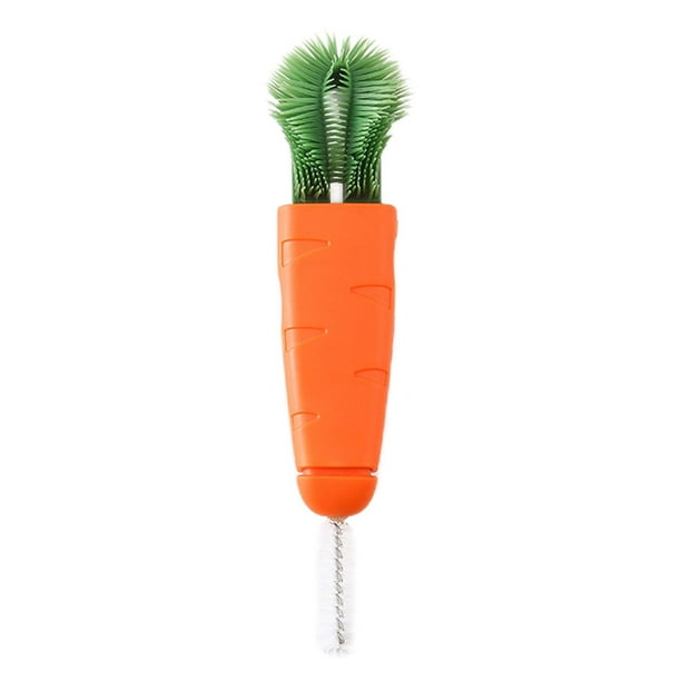 Cepillo de limpieza para botellas con forma de zanahoria creativo, accesorios de cocina para el hogar