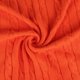 thumbnail image 5 of Suave 100% Algodón Punto Manta para Sofá y Diván Ligero Cable Tejida Cobija Casa Decorativo Cobija Rojo naranja 60 x 78, 5 of 11