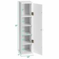 thumbnail image 2 of Verabella Small Bathroom Storage Cabinet, Free Standing Toilet Paper Holder with 4 Shelves Door & Top Slot, Bathroom Toilet Paper Storage Organizers Stand for Small Space and Corner, White, 2 of 12