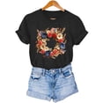 thumbnail image 2 of Women's T Shirts 4th of July Patriotic Shirts for Women American Flag Shirt Cute Graphic Tees Casual Summer T-Shirts Crew Neck Short Sleeve Tops New Black XL, 2 of 7