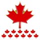 thumbnail image 1 of 12pcs Canada Day Maple Leaf Badge Pin Metal Enamel Lapel Pin For Clothes Bags Hats Patriotic Canadian Country For Souvenirs, 1 of 3