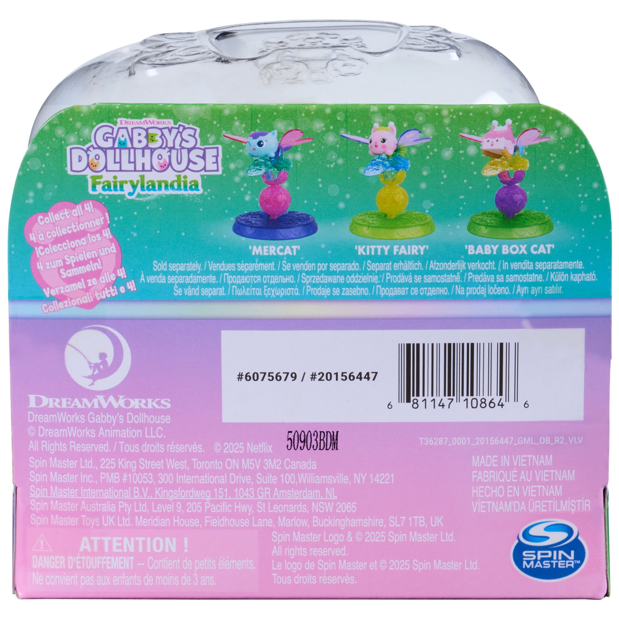 Gabby's Dollhouse Fairylandia, Pandy Paws Flutter-riffic Fairy Ring with Display Stand