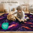 thumbnail image 4 of ODIKA 9'x12' Washable Area Rug Non-Shedding, Easy Care Nebula Motif Sapcerug Arcade Fireworks Anime Cyber Astronaut Playful Expressive for Master Suite, California King, Under Bed, 4 of 7