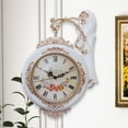 thumbnail image 6 of CarpNettore Decorative Double Sided Wall Clock Vintage Farmhouse Hanging Clock for Office or White, 6 of 9