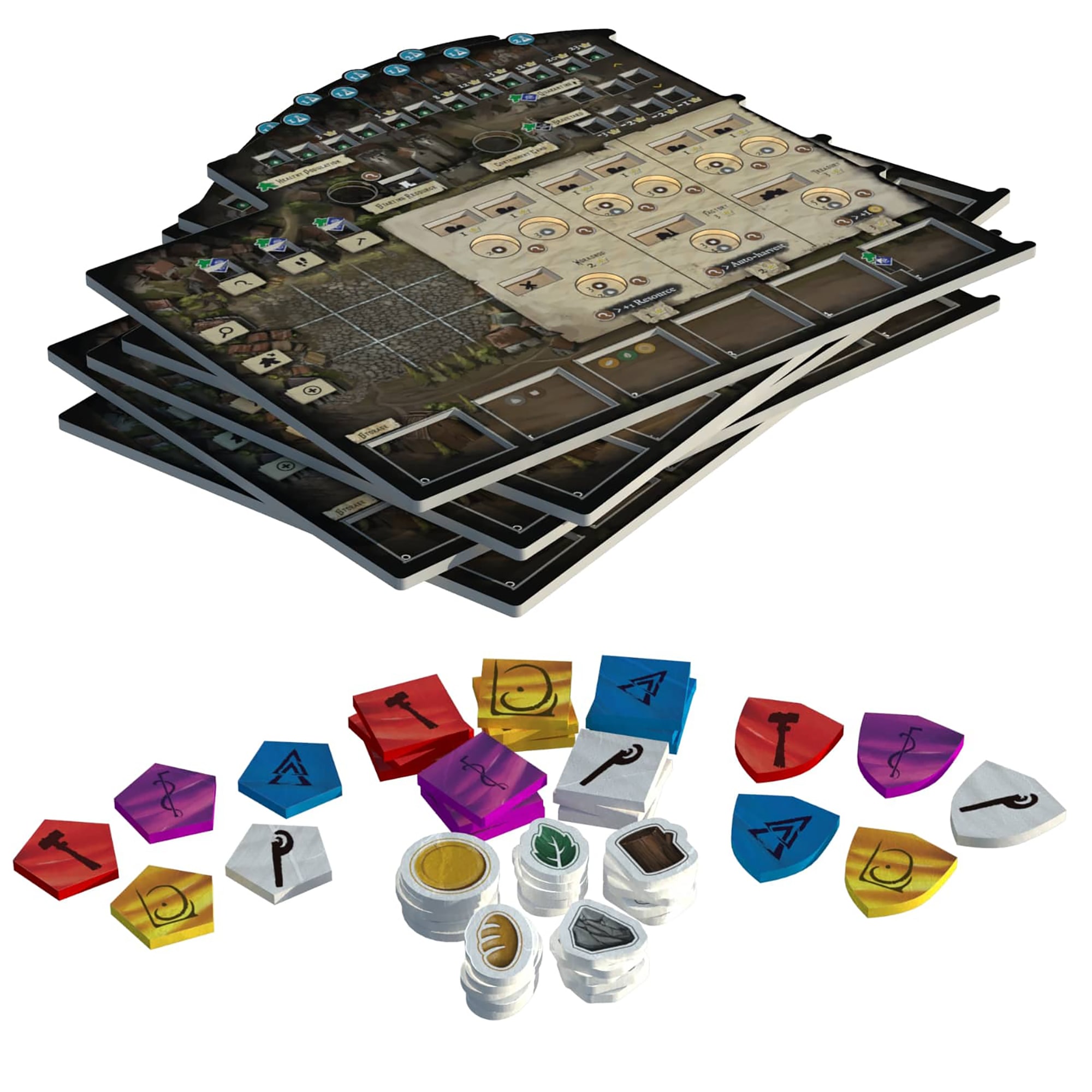 Archona Games: Pest: Deluxe Pack - Premium Wooden Component Upgrade, Dual-Layer Player Boards & Wooden Tokens, Strategy Board Game Accessory