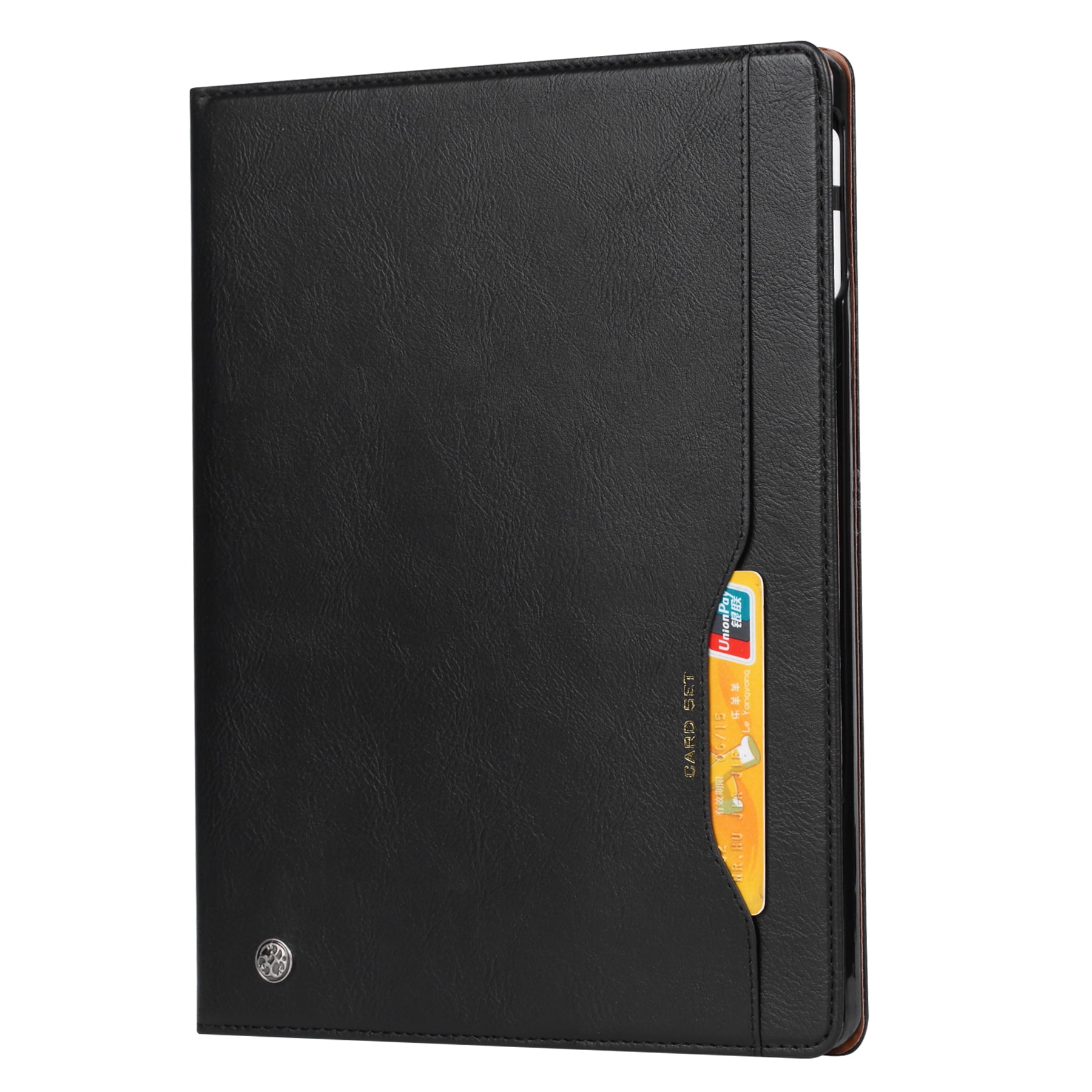 Allytechgroup iPad 11th 10th Gen 10.9" Case with Pencil Holder, Front Pocket Business Type Flip Multi Angle Stand Shockproof Protective Auto Sleep Wake Case for Apple iPad 11 10 Gen 2025 2022,Black