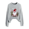 thumbnail image 6 of ZHOUCHANKIDS Christmas Sweaters for Women - Funny Festive Womens Christmas Sweaters - Cute Winter Holiday Outfit Grey L, 6 of 6
