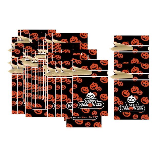 50 bolsas de dulces de Halloween, bolsas de regalo, bolsas de dulces, bolsas de joyería, regalo calabaza naranja