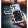 thumbnail image 3 of Encased Clear Case with Magnetic Wallet Designed for iPhone 15 Pro Max Case with Card Holder (Compatible with MagSafe) Clear, 3 of 10