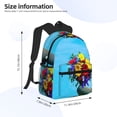 thumbnail image 4 of Easygdp Elephant Trunk Couple Flowers Casual Laptop Backpack, Large Capacity Schoolpack for School, Travel, Business, 4 of 8