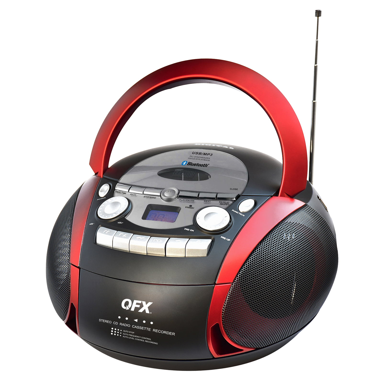 Quantum FX Portable AM/FM Stereo Radio with CD/MP3/USB/Cassette/BT