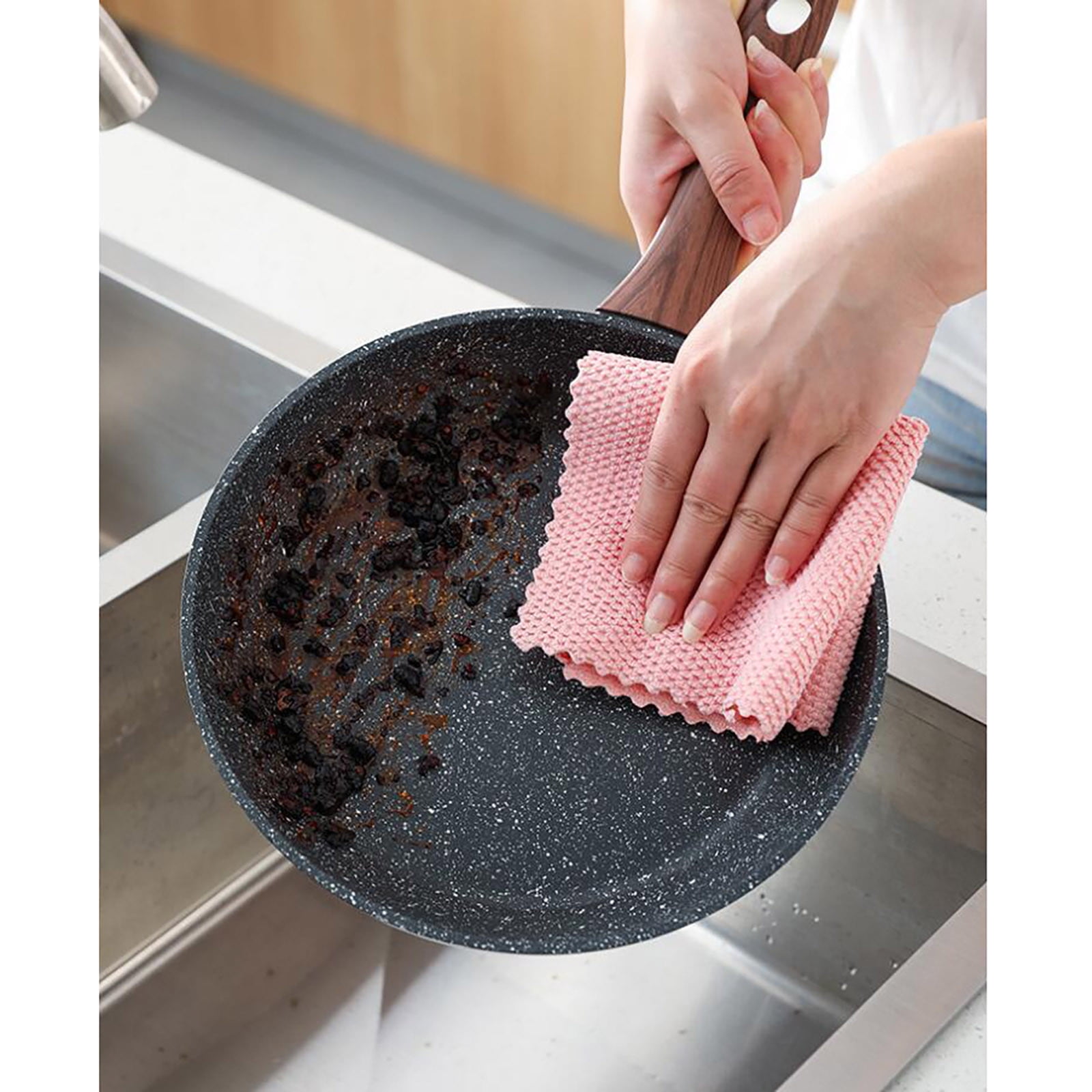 Absorbent Dish Cloth Brush Pot Cloth Durable Kitchen Cleaning Cloth -  Walmart.com
