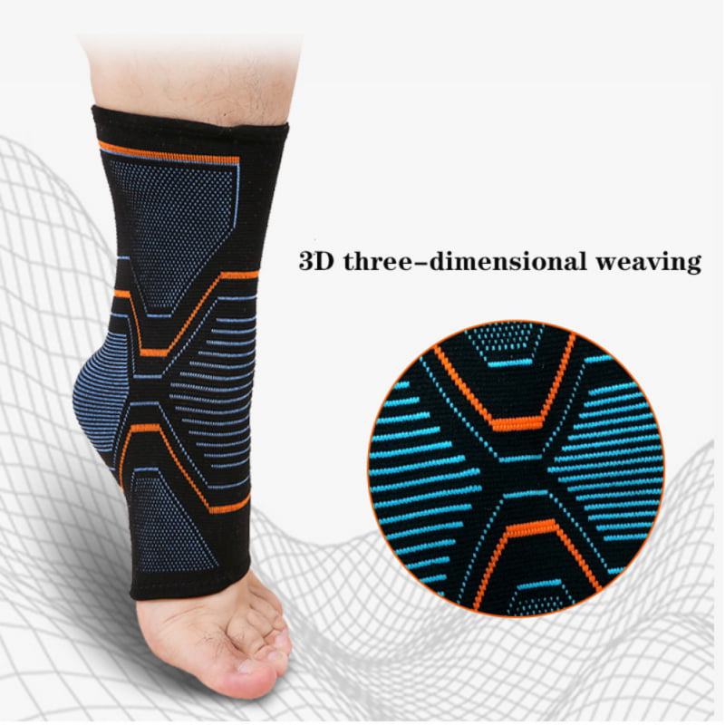 EraseSIZE Breathable Elastic Ankle Brace Compression Support Plantar Fasciitis Sleeve for Sports Joint Pain Injury Recovery 