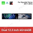 thumbnail image 3 of ZWNAV Dual 12.3 inch Screen Car Radio For Hyundai Verna 2011-2016 Android GPS Navigation Multimedia Video Player Stereo Receiver Head Unit, 3 of 15