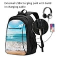 thumbnail image 2 of Balery Sunny Ocean Waves Mochila con carga USB para hombre y mujer - Mochila impermeable y antirrobo para laptop con puerto USB para viajes, trabajo, 2 of 7
