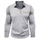 thumbnail image 4 of Blusa y camisa de manga larga con cuello vuelto para hombre, estilo casual, lisa, de manga larga, con cuello vuelto y botones, estilo jersey, para hombre, de poliéster, algodón y poliéster., 4 of 5