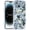 FL-Blue Nemophila, variant on Case for iPhone 15 Case [Compatible with MagSafe] with Matte Black Double Snake Design, Cute Phone Cover for Women Girls and Men, Slim Shockproof Bumper with Gold Accents