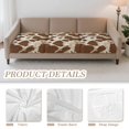 thumbnail image 5 of TSOVTHRID Brown Cow Pattern Soft Couch Cover for 3 Cushion Sofa Stretch Washable Pet Couch Seat Covers Non Slip Cushion Covers for Couches Sofas with Elastic Band, 24x24 Inch, 5 of 7