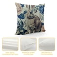 thumbnail image 4 of Shiartex Blue and White Porcelain Pillow Covers Floral Chinoiserie Rabbit Pattern Farmhouse Decorative French Country Style Cushion Pillowcases for Bedroom Living Room Sofa White, 4 of 5