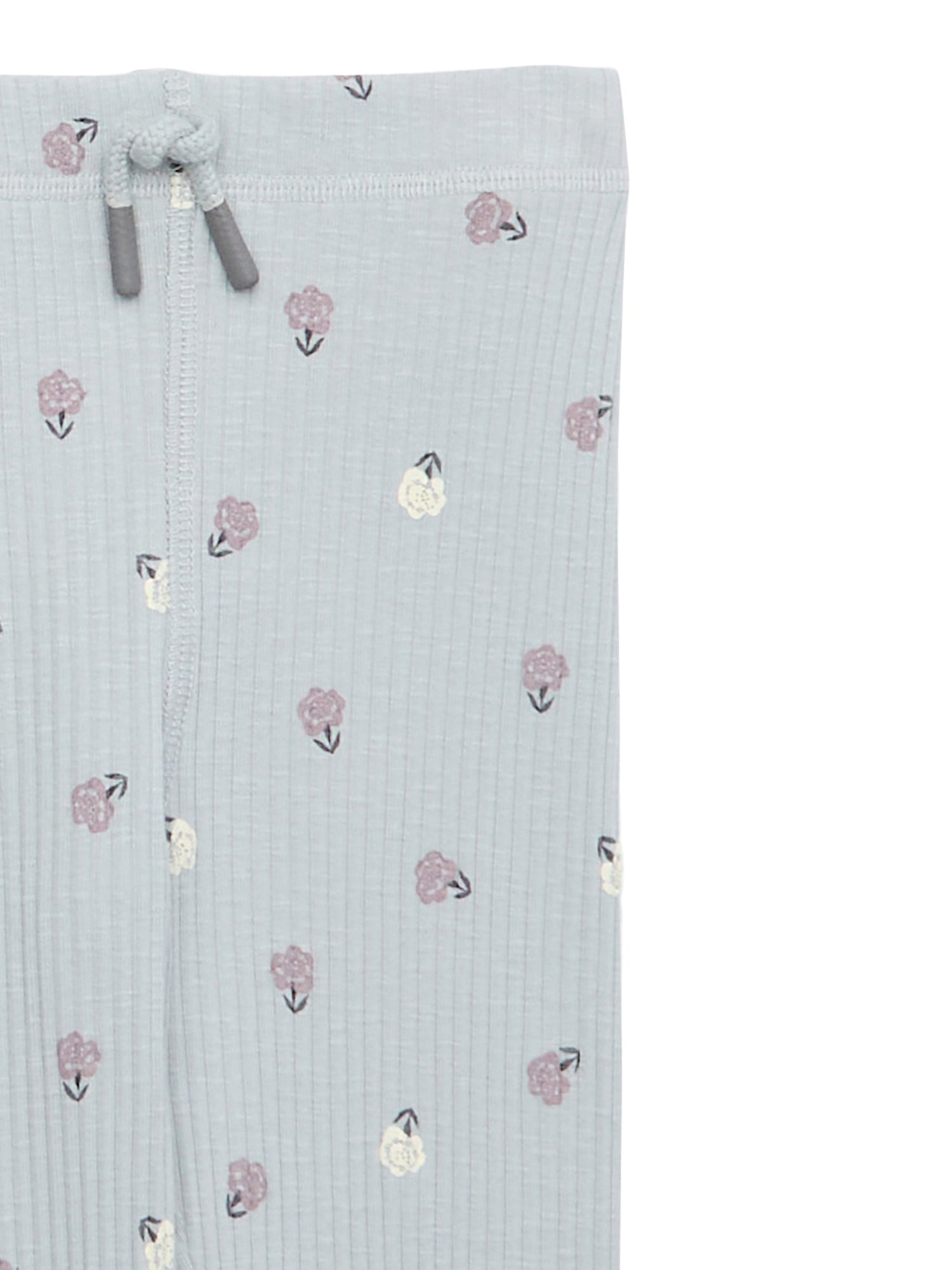easy-peasy Toddler Girl Lace Hem Rib Leggings, Sizes 18M-5T