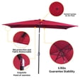 thumbnail image 2 of ACEGOSES 10 x 6.5ft Patio Umbrella with 6 Ribs Tilt and Crank Sunshade Canopy for Garden and Yard,Red, 2 of 8