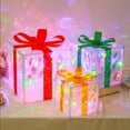 thumbnail image 6 of Summercome Christmas Glowing Decoration,Gift Box Ornament with Christmas Lighting Box,Outdoor Light Lighting Christmas Box,Outdoor Gift Decoration for Indoor Outdoor Xmas Tree Home Yard Lawn Set of 3, 6 of 9