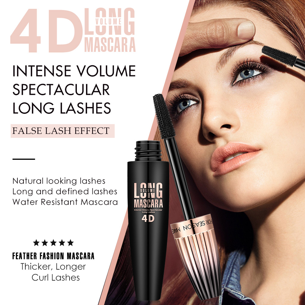 ALIVER 4D Silk Fiber Lash Mascara Waterproof Black photo 6