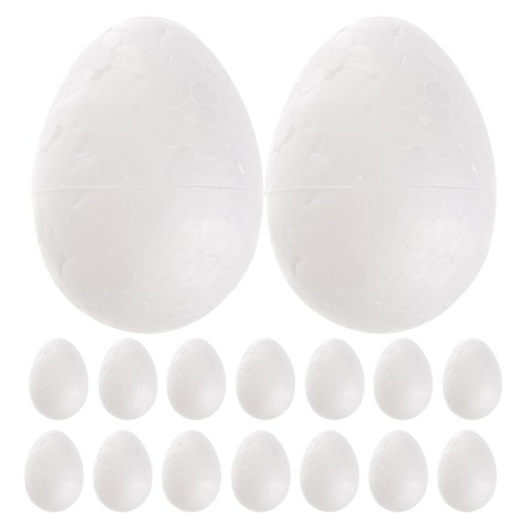 60 huevos de espuma de Pascua para manualidades, huevos de espuma blanca para pintar, decoración, proyectos creativos de bricolaje para niños y adultos, actividades artísticas navideñas