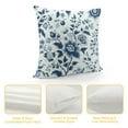 thumbnail image 4 of JRXY Chinoiserie Pillow Covers Outdoor Blue and White Porcelain Floral Decoration Cushion Cover Vintage Pillow Case for Bed Living Room Couch Home Decor 24x24in, 4 of 5