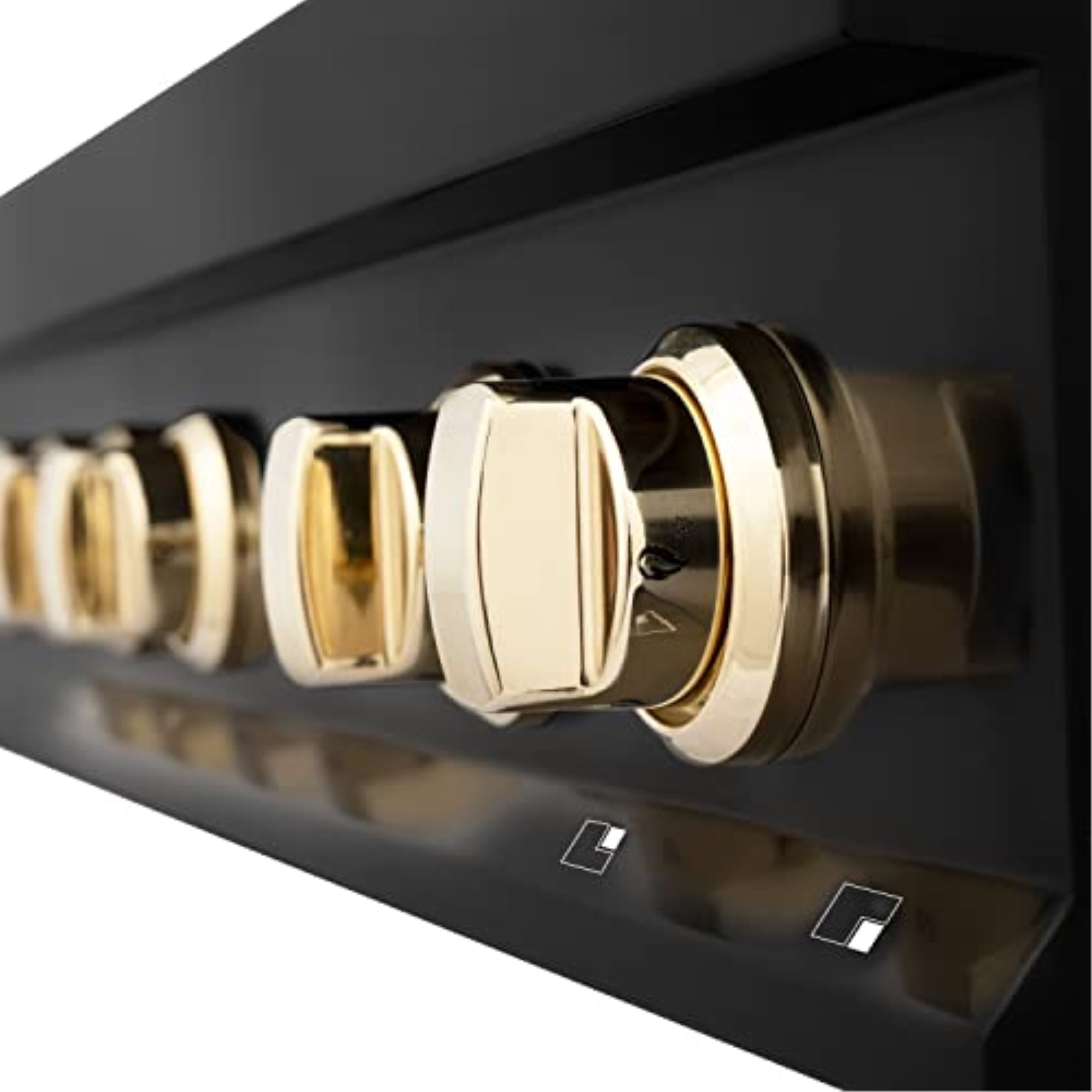 ZLINE 36 in. Autograph Edition Rangetop in Black Stainless Steel with Gold Accents (RTBZ-36-G)