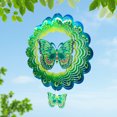 thumbnail image 5 of Liranovly 3D Metal Butterfly Wind Spinner-Hanging 12in Spinfinity Designs Wind Spinners for Outdoor & Indoor Decorations, 5 of 7