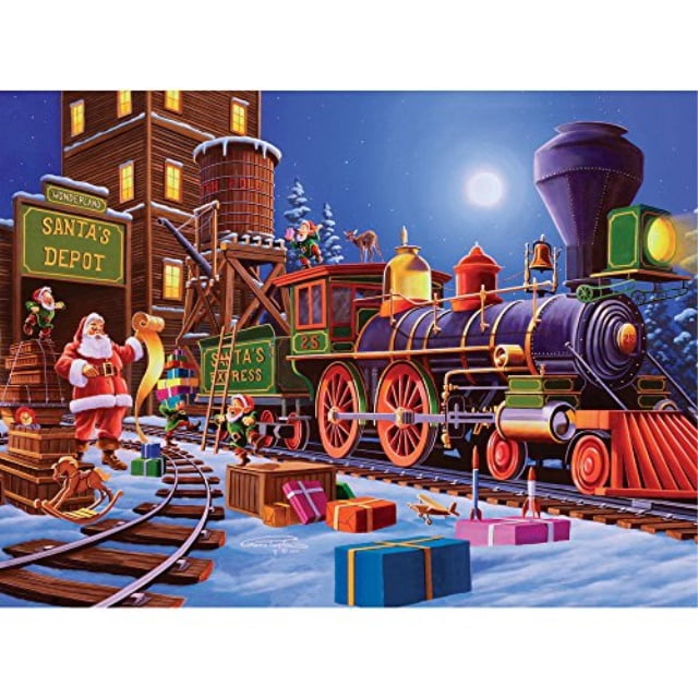 bits and pieces 300 piece jigsaw puzzle for adults winter wonderland 300 pc santa's