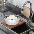 thumbnail image 6 of Stainless Steel Drain Colander, Food Strainer Vegetables Drain Basket, Drain Strainer Basket, for Rice Meat Veggies Tomatoes Carrots , 24cm, 6 of 8