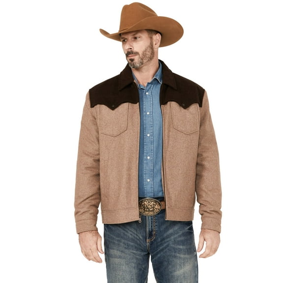 Cripple Creek Men's Yellowstone Wool Jacket Oatmeal XX-
