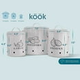 thumbnail image 5 of Kook 3-Pc Garlic, Onion and Potato Storage Kitchen Shelf Canister Set, Slate Gray, 5 of 8