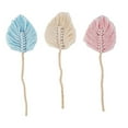thumbnail image 3 of Masteelf 3 Pieces Assorted Color Cotton Rope Leaf Decor for Home Ornament and Flower Arrangement 7 Inch, 3 of 8