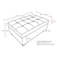 thumbnail image 4 of CorLiving Antonio Tufted Bonded Leather Ottoman, 4 of 4