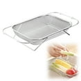 thumbnail image 3 of Stainless Steel Sink Basket, Retractable Vegetable Washing Basin & Storage Rack, Expandable Kitchen Sink Organizer for Utensils, Dishes, and Drainage, 3 of 4