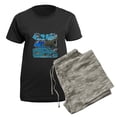 thumbnail image 5 of CafePress - THESE WATERS Pajamas - Women's Short Sleeve Print T-Shirt and Pants Dark Cotton Pajama Set, 5 of 7