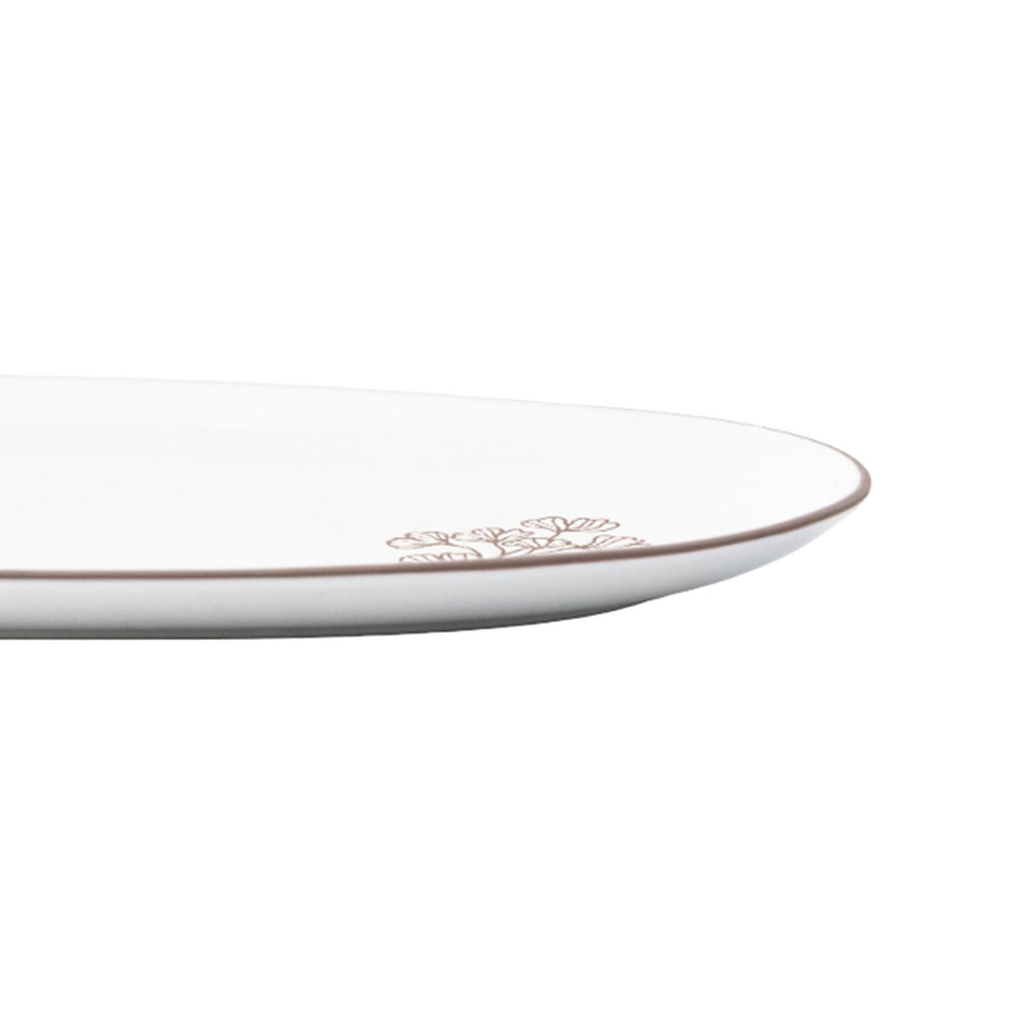 Hometrends Wax Resist Ceramic Platter , 13.98 inch x 7.36 inch x 0.94 inch, 1 piece, Platter, Ceramic
