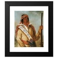 thumbnail image 2 of George Catlin 20x24 Black Modern Framed Museum Art Print Titled - Steeh-Tcha-Ko-Me-Co, Great King (Called Ben Perryman), a Chief (1834), 2 of 5
