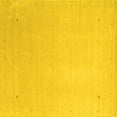 thumbnail image 1 of Ahgly Company Machine Washable Indoor Square Solid Yellow Modern Area Rugs, 5' Square, 1 of 4